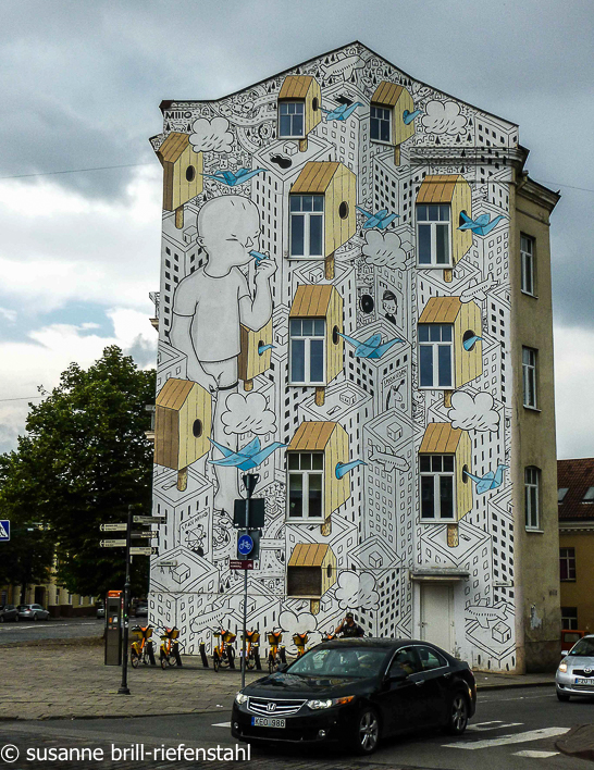 Vilnius (Wilna) /  bemaltes Haus